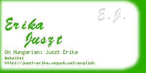 erika juszt business card